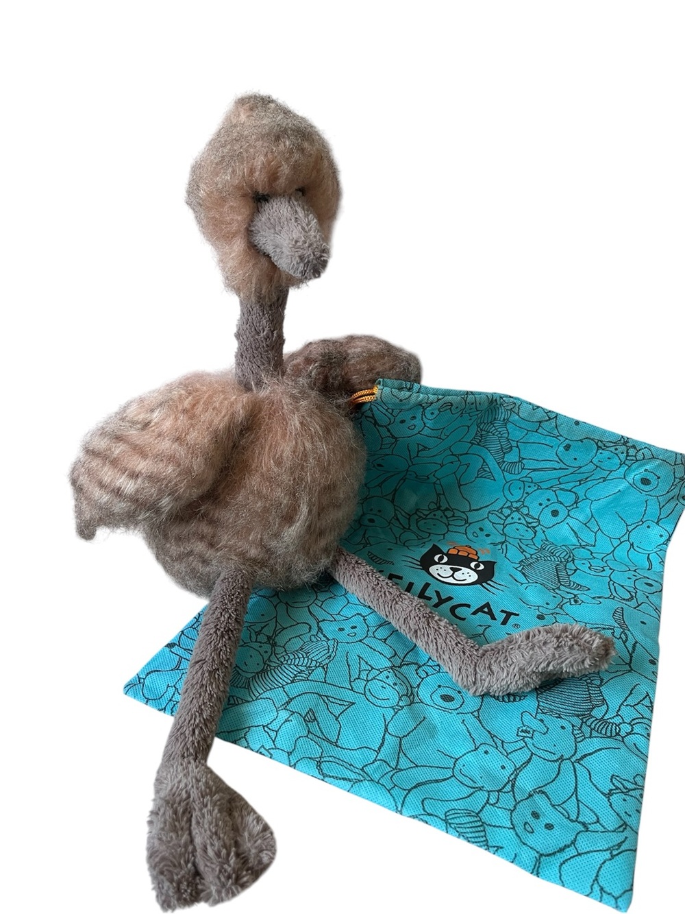 Jellycat Odette Ostrich Medium Plush Retired